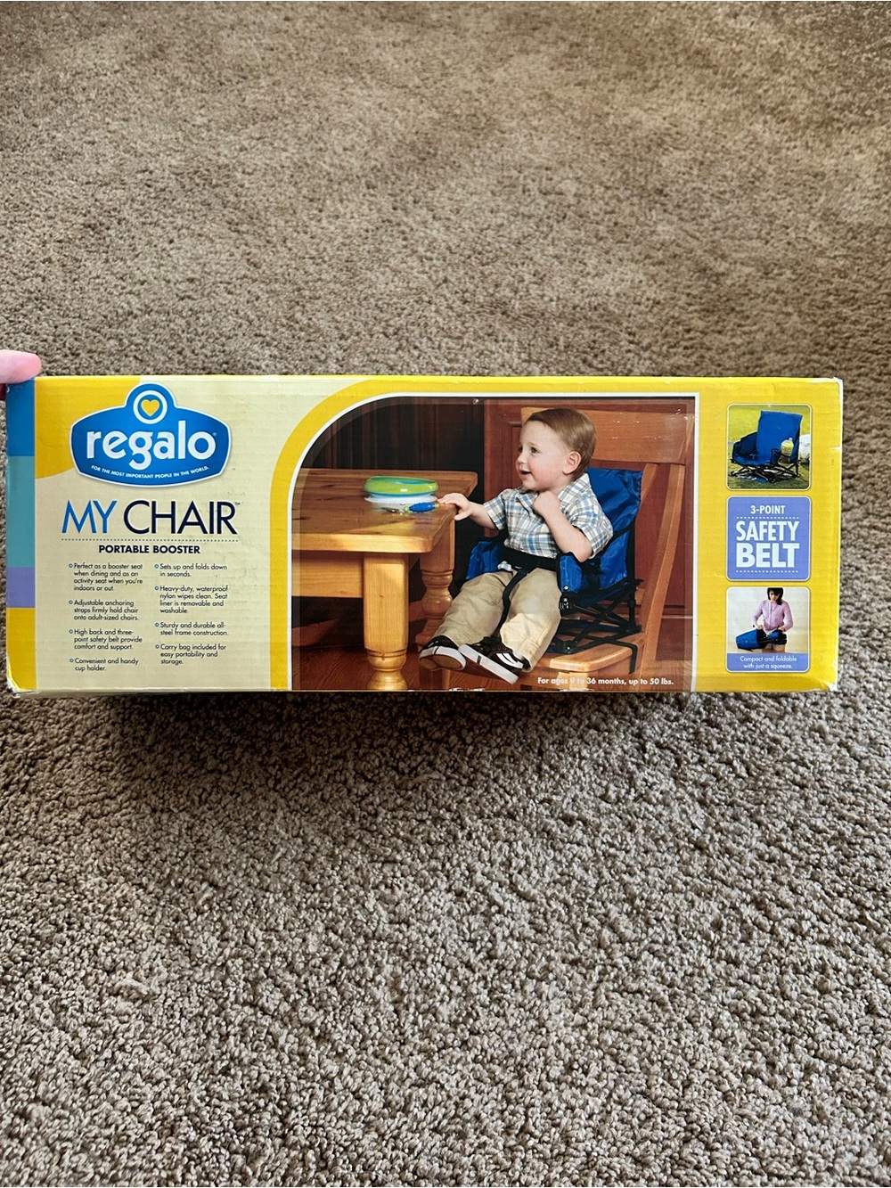 Booster Chair Childs Portable Regalo Activity and Feeding Seat, with Travel Case